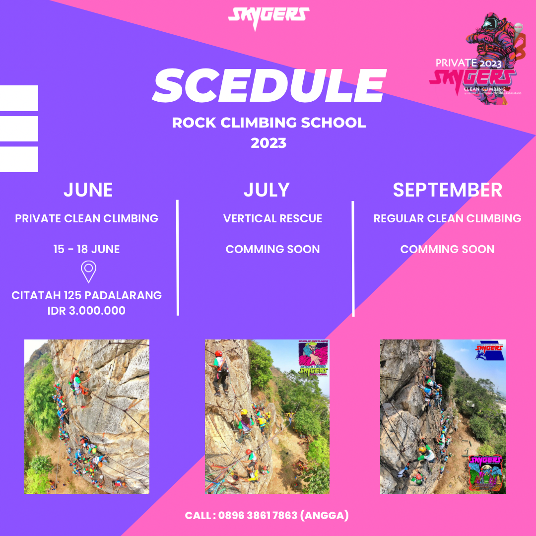 Rangkaian sekolah clean climbing skygers 2023